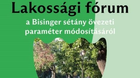 Lakossági fórum lesz a Bisinger sétányról